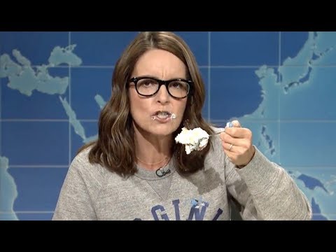 Watch Tina Fey Take Out Charlottesville Angst on Sheet Cake on 'SNL'