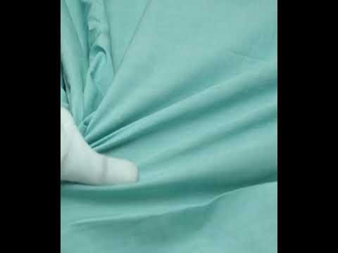 Chambray Light Teal Khadi Cotton 105 GSM Handwoven Fabric — video