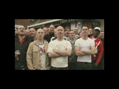 Football fans singing UK Eurovision song That Sounds Good To Me