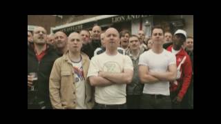 Football fans singing UK Eurovision song That Sounds Good To Me