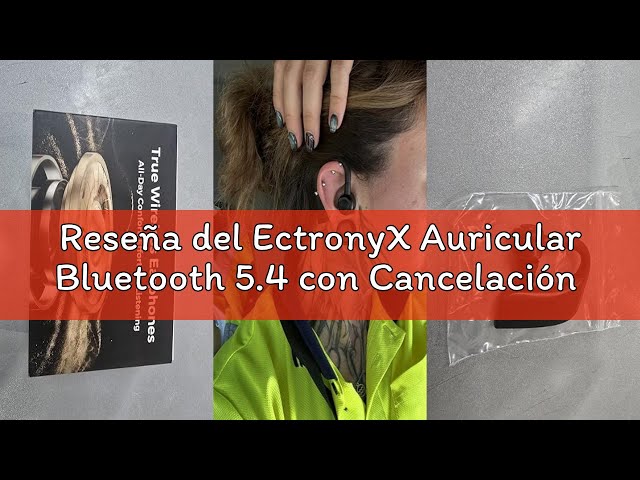 Vídeo relacionado con EctronyX Auricular Bluetooth 5.4 con Cancelación Activa de Ruido, 22H de Duración, Manos Libres HD Mic, Auriculares Manos Libres con IPX4 Impermeable, para Oficina, Conducción, Deporte (Negocios)