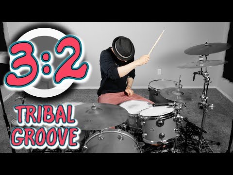 3:2 Polyrhythmic Groove on DRUMS!