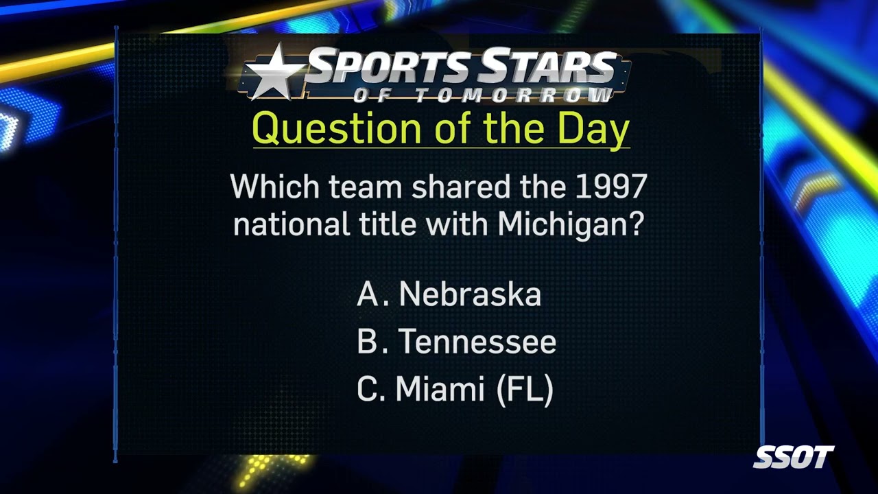 Question of the Day: The Michigan Wolverines in the 1997 National Championship