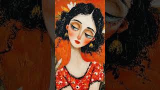 ART → DREAM | Frida’s Wreath of Youth 🌺✨ #Shorts #visualart #livingpainting #womanportrait
