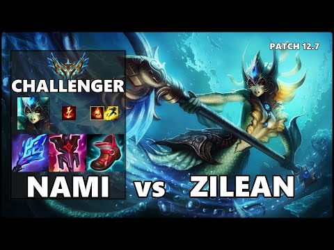SEASON 12 CHALLENGER Support Gameplay - NAMI vs ZILEAN Patch 12.7