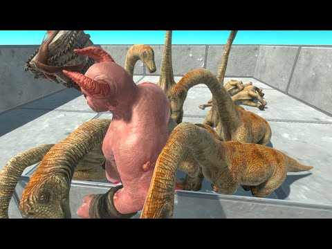 10 MINI BRACHIOSAURUS vs EVERY UNIT   Animal Revolt Battle Simulator