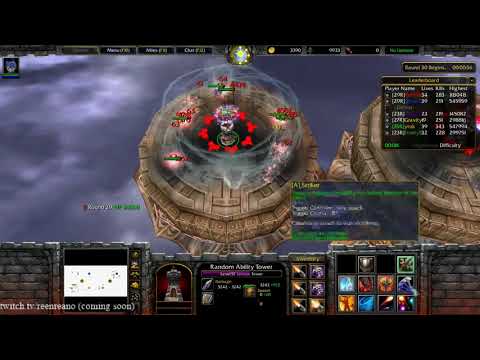Warcraft 3: Random Ability TD - Nightmare - Two People win?