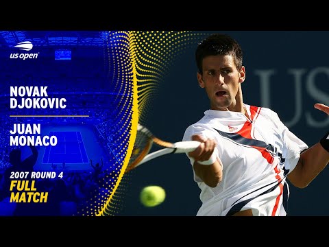 Juan Monaco vs. Novak Djokovic Full Match | 2007 US Open Round 4