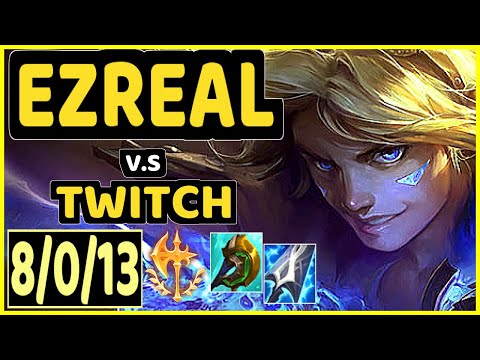 EZREAL vs TWITCH - 8/0/13 KDA BOTTOM ADC GAMEPLAY - EUW Ranked MASTER