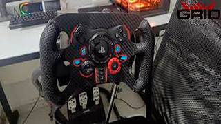 grid autosport - jogando com um volante g29 - primeira vez jogando o grid no pc com volante kakakakk