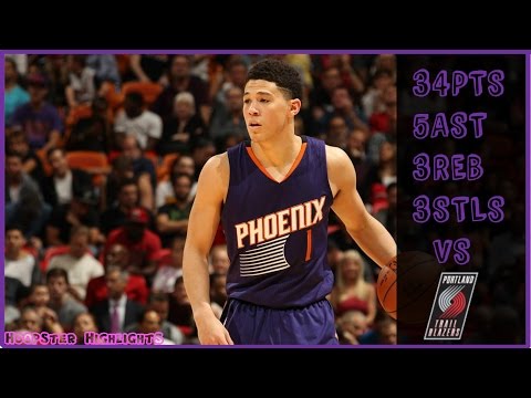 Devin Booker Quick Highlights (2016.10.07) vs Trail Blazers - 34 Pts 5 Ast