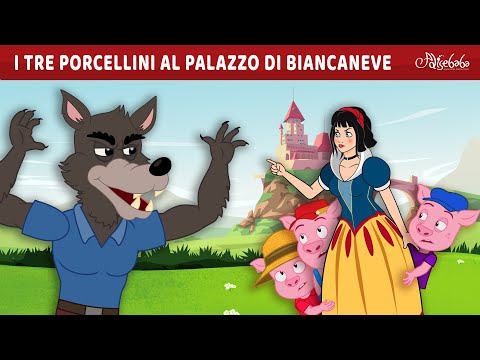 I Tre Porcellini al Palazzo di Biancaneve 🐷 | Storie Per Bambini Cartoni Animati I Fiabe e Favole