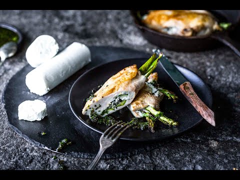 Blanc de poulet farci à la bûchette de chèvre frais