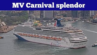 cruise ship MV Carnival splendor leaving Sydney