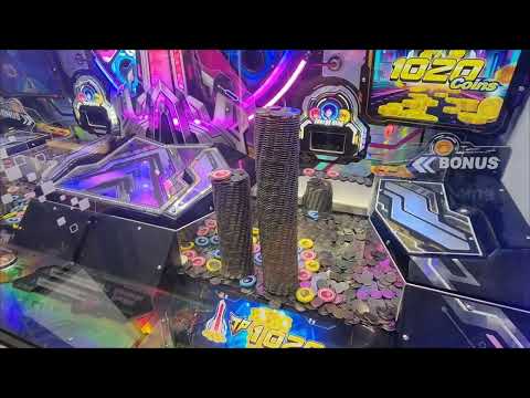 This New Coin Pusher Is Insane! Galaxy Hunter Coin Pusher. How To Win Thousands!!! 