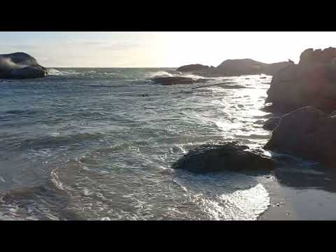 Windmill Beach Simonstown on a breazey December morning in Cape Town
