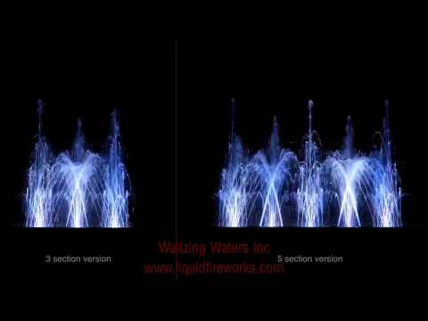 Waltzing Waters Fountain Show 3 Section Vs 5 Section Formations