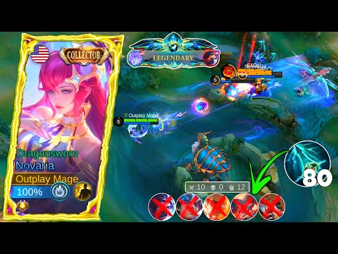 NO DEATH! NOVARIA SUPER AGGRESSIVE PLAY! BUILD TOP 1 GLOBAL NOVARIA | MOBILE LEGENDS