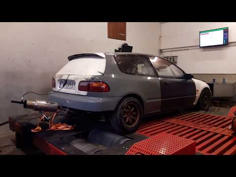 EG6 K20 dyno run | flame shot