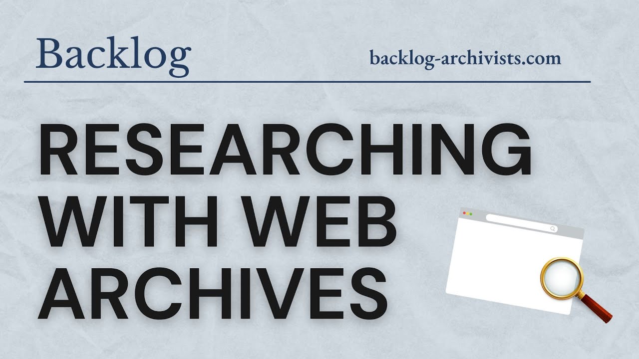 Researching with Web Archives: Using the Wayback Machine and Beyond