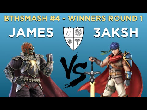 BTHSmash #4  - James (Ganondorf) vs 3aksh (Ike) -  Winners Round 1 -  Smash Wii U