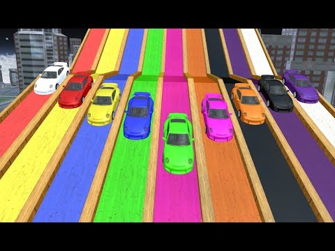 Colors For Children To Learn With Train Transporter Toy Street Vehicles   Learn Colors for Kids