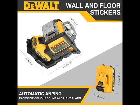 2025 NEW DEWALT DW089LG 12 Lines Laser Level – 12V Battery, 3 Sides 360° Green Beam