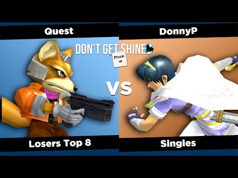 Don't Get Stuck in Shine SSBM - Singles - Losers Top 8 - Quest (Fox) vs DonnyP (Marth)