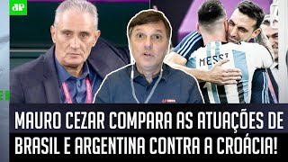 ‘O que me impressionou foi…’: Mauro Cezar compara Brasil e Argentina contra a Croácia na Copa