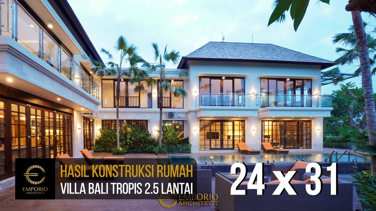 Video Jasa Arsitek Hasil Konstruksi Bangunan Bali Modern 2.5 Lantai Lebar 24 m, Luas Bangunan 845 m<sup>2</sup> Video Jasa Arsitek Hasil Konstruksi Bangunan Bali Modern 2.5 Lantai Lebar 24 m, Luas Bangunan 845 m<sup>2</sup>