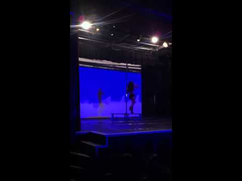 First aerial pole performance (complete routine)