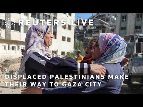LIVE: Displaced Palestinians make their way to Gaza