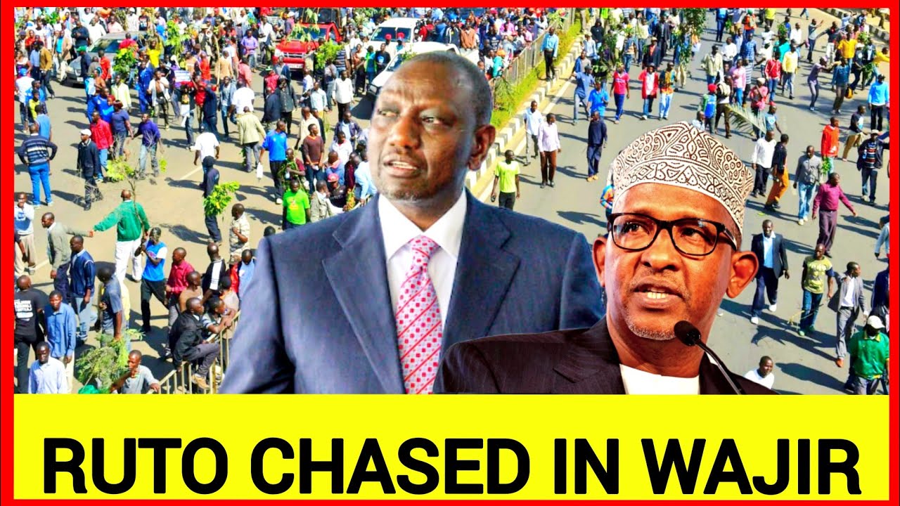 Moment of shame! Ruto embarrassed, heckled & chased in Wajir by angry residents over his boring lies