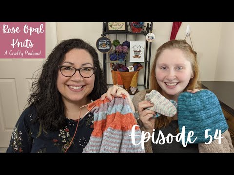 Musselburgh Hat, Bandwidth Tunic, Noah Shawl, & Socks, Episode 54 Rose Opal Knits Knitting Podcast