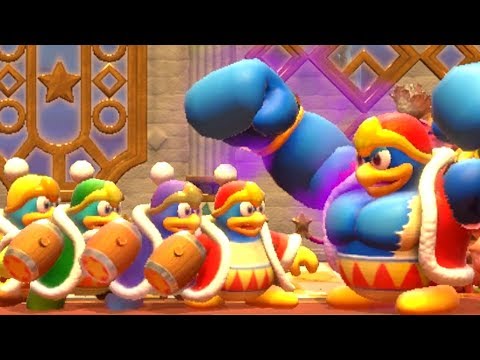 Kirby Star Allies - All Bosses with 4 King Dededes (Soul Melter Difficulty)