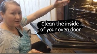 How to easily clean in the middle of an oven door (Frigidaire gallery style)