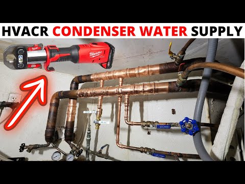 HVACR Service Call: Water Source Refrigerator New Condenser Water Supply Rebuild (M18 Force Logic)