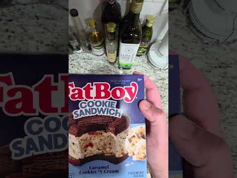 FatBoy Caramel Cookies 'N Cream Ice Cream Sandwich Review Part 1 #icecreamlover #icecream