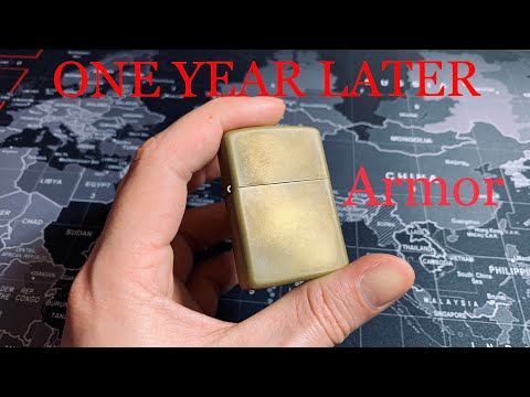 One Year Update On My EDC Tumbled Brass Armor Zippo Lighter