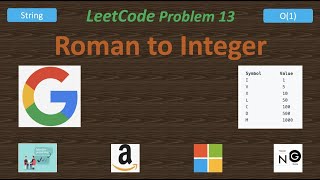 YouTube video 'Roman to Integer | String | LeetCode 13 | Amazon Apple'