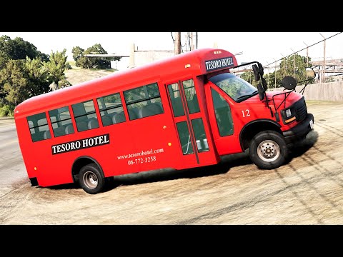 BeamNG Drive - H Series Transit Bus at the Industrial Site
