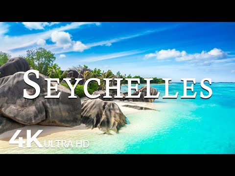 FLYING OVER SEYCHELLES (4K UHD) - Relaxing Music Along With Beautiful Nature Video - 4K Video UHD