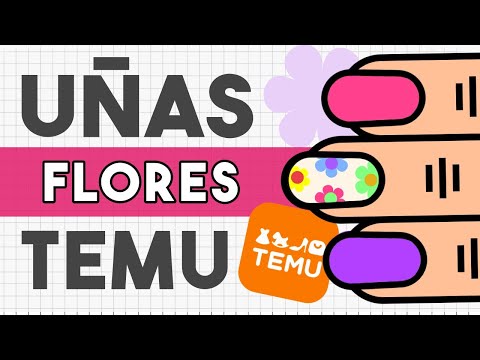 ¡STAMPING de $1! · UÑAS FLORES TEMU 🌸