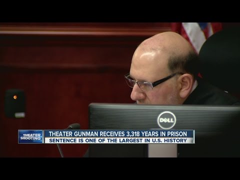 Theater gunman sentenced to 3,318 years in prison