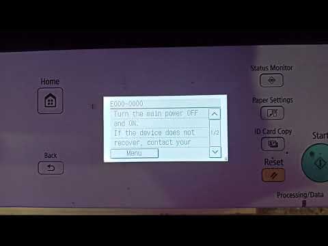 CANON IR2206 ERROR CODE: E000-0000 SOLVE EASY WAY