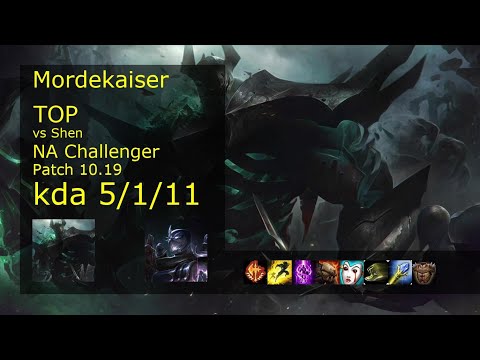Mordekaiser vs Shen Top - NA Challenger 5/1/11 Patch 10.19 Gameplay