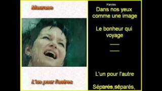 Maurane l'un pour l'autres.paroles