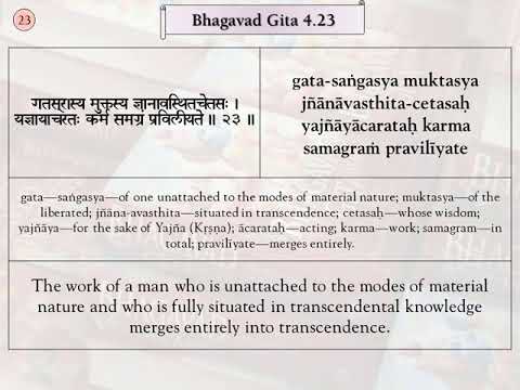 Srimad Bhagavad Gita Verses, BG 4.23