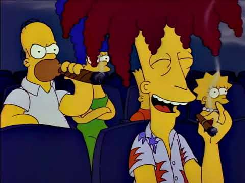 Sideshow Bob smoking and cackling to "Rocko" music!