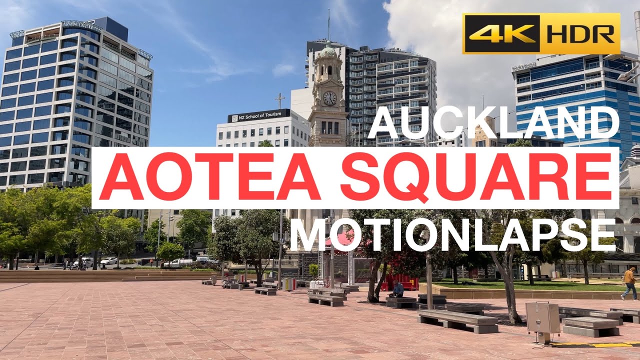 Catch a captivating glimpse of Aotea Square.